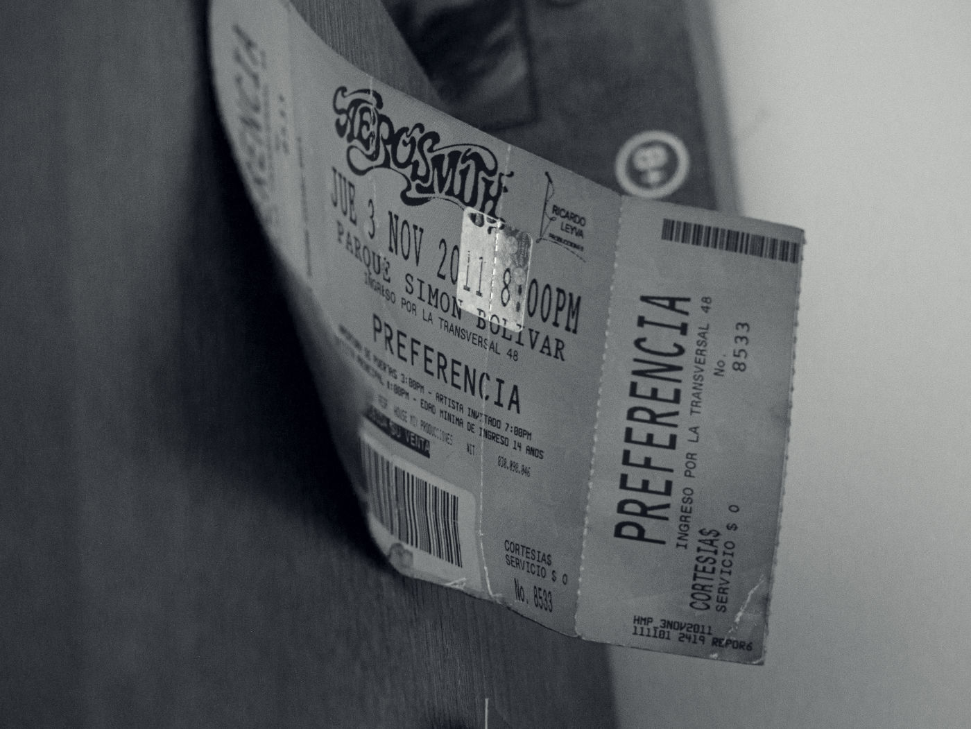 Aerosmith concert ticket